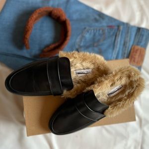 Steve Madden Faux-Fur Mules